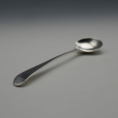 1794 Antique English Sterling Silver Salt Spoon, Old English Pattern, Solomon Hougham, 8g