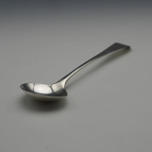 1794 Antique English Sterling Silver Salt Spoon, Old English Pattern, Solomon Hougham, 8g