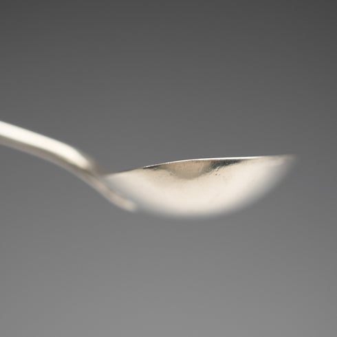 1794 Antique English Sterling Silver Salt Spoon, Old English Pattern, Solomon Hougham, 8g