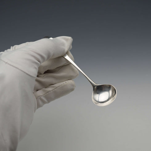 Cuchara de sal de plata de ley antigua británica de 1794, estilo Old English, Solomon Hougham, 8g