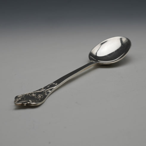 1977 Vintage British Sterling Silver Trefid Spoon, Elizabeth II Silver Jubilee Commemorative, 14g