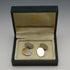 British Vintage Sterling Silver Oval Cufflinks, 11.7g, with Case