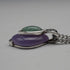 Vintage Sterling Silver Dual-Stone (Purple & Green) Pendant with Chain