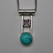 Vintage Sterling Silver Dual Stone (Turquoise & Amethyst Color) Pendant with Chain
