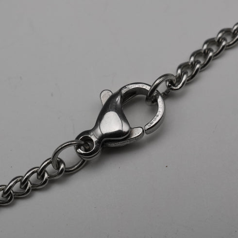 Vintage Sterling Silver Dual Stone (Turquoise & Amethyst Color) Pendant with Chain