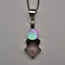 Colgante vintage de plata de ley con diseño Arts & Crafts y piedras múltiples, con cadena