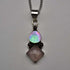 Colgante vintage de plata de ley con diseño Arts & Crafts y piedras múltiples, con cadena