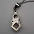 Colgante vintage de plata de ley con diseño Arts & Crafts y piedras múltiples, con cadena