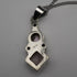 Vintage Sterling Silver Arts & Crafts Style Multi-Stone Pendant with Chain