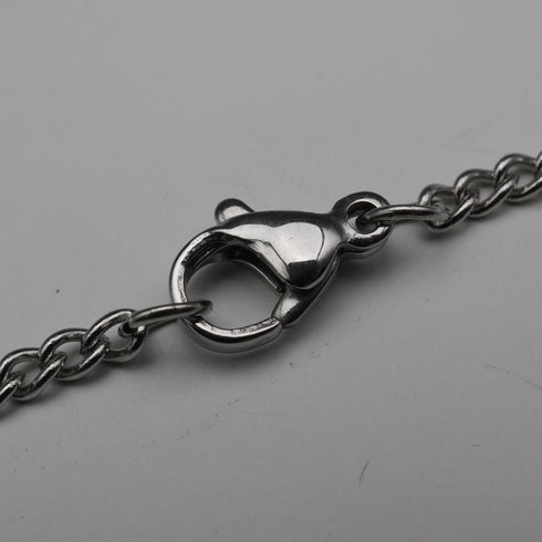 Vintage Sterling Silver Arts & Crafts Style Multi-Stone Pendant with Chain
