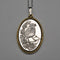 1977 Vintage British Sterling Silver Robin Relief Oval Pendant, 14g total, with Sterling Silver Chain