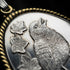 1977 Vintage British Sterling Silver Robin Relief Oval Pendant, 14g total, with Sterling Silver Chain