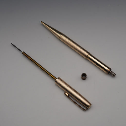 Vintage Yard-O-Led rolled gold propelling pencil, British-made, with case and instruction manual