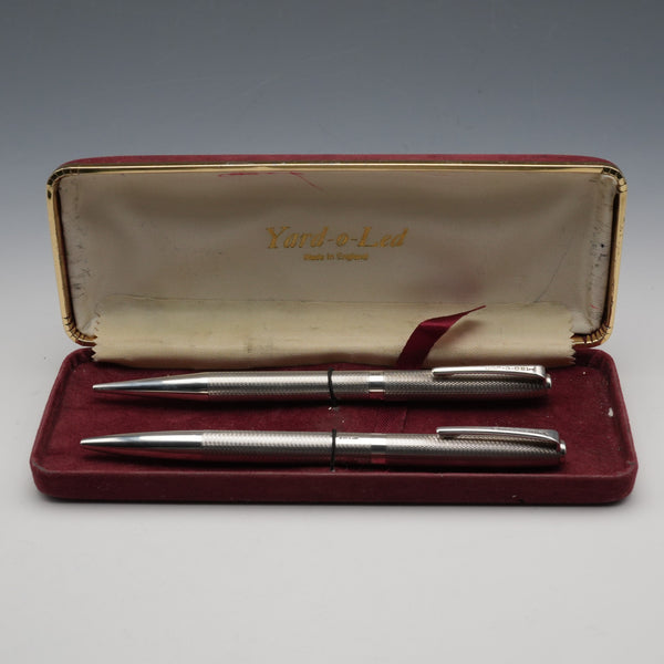 1986 UK Yard-O-Led Sterling Silver Ballpoint Pen & Propelling Pencil with Case
