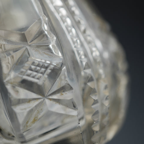 1907 British Antique Cut Glass & Sterling Silver Lid Sugar Caster by Robert Pringle