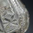 Azucarero antiguo inglés de 1907, cristal tallado y tapa de plata de ley, Robert Pringle