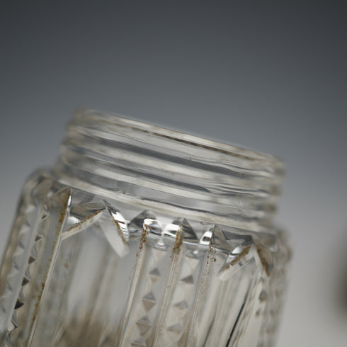 1907 British Antique Cut Glass & Sterling Silver Lid Sugar Caster by Robert Pringle