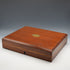 Circa 1900 English Antique Mother-of-Pearl Handle Dessert Cutlery Set (12 Pairs), Sterling Silver Ornamentation, John Round & Son, in Wooden Case