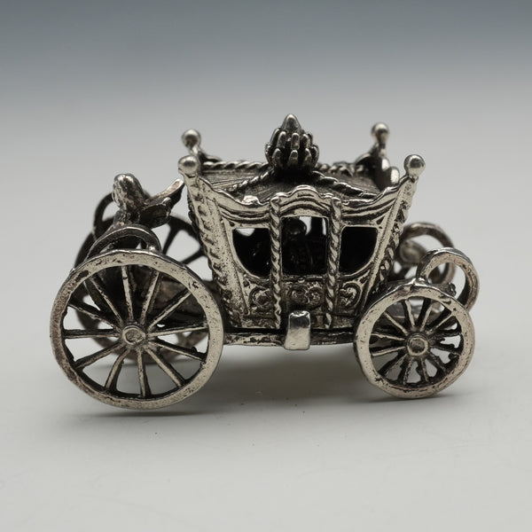 British Vintage Gold State Coach Silver Charm 12g