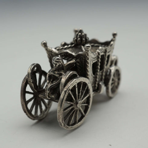 英国复古黄金马车(Gold State Coach)银质吊坠 12g