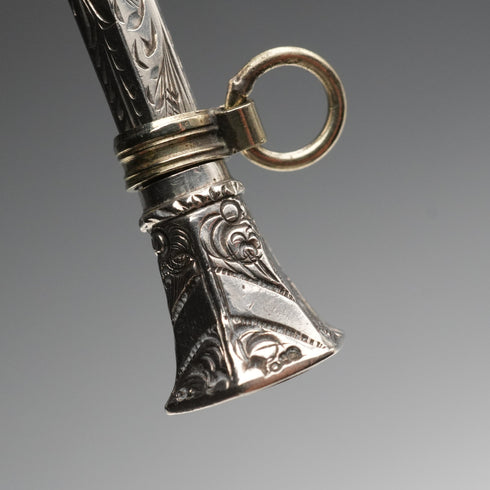 Circa 1900 Antique Sterling Silver Telescopic Propelling Pencil 62-92mm