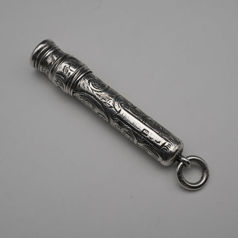 c. 1900 Antique English Sterling Silver Pencil Holder, S. Mordan & Co.