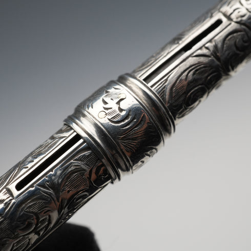 Alrededor de 1900, portaminas antiguo de plata de ley, fabricado en Inglaterra por S. Mordan & Co.