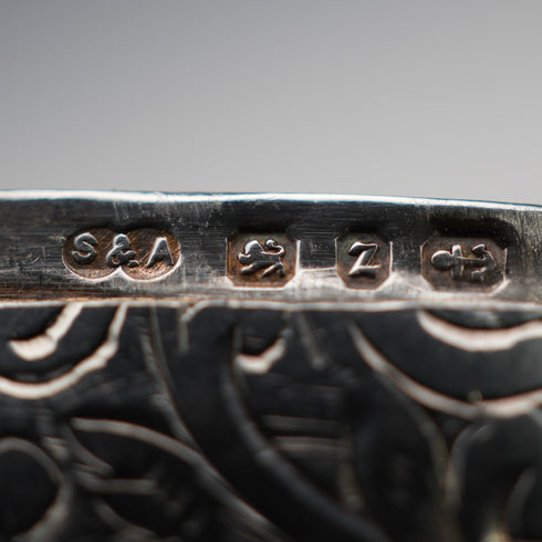 1899年 英国古董 纯银制 小型火柴盒 11g S&A