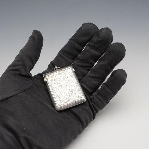 1904 British Antique Sterling Silver Vesta Case, 25g, Arthur Cook