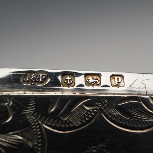 1914 British Antique Sterling Silver Vesta Case, 24g, Deakin & Francis