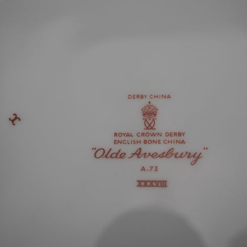 1975, Reino Unido, Royal Crown Derby, "Old Avesbury", plato de cena, 26 cm de diámetro