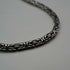 Collar de cadena bizantina de plata de ley vintage británica, 43 cm, 25 g