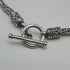 Collar de cadena bizantina de plata de ley vintage británica, 43 cm, 25 g