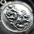 British vintage St. Christopher sterling silver medal pendant, total 14.5g, with sterling silver chain.