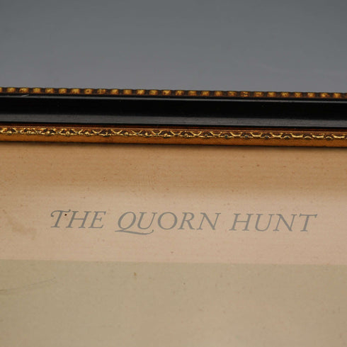 Cuadro deportivo vintage británico, grabado de Henry Alken "THE QUORN HUNT"