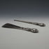 1902 British Antique Sterling Silver Handle Shoehorn and Button Hook Set by James Deakin & Sons