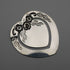 British vintage sterling silver heart-shaped bookmark, Harrison Brothers & Howson