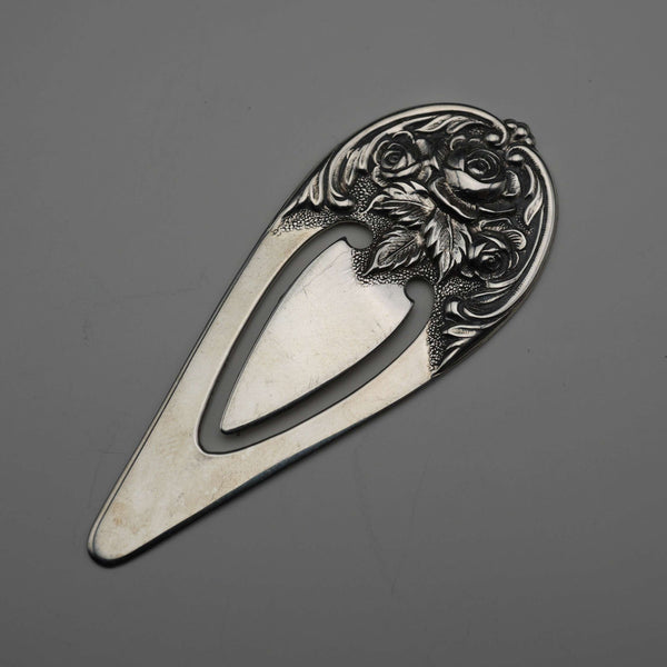 American Vintage Floral Repoussé Sterling Silver Bookmark by S. Kirk and Son