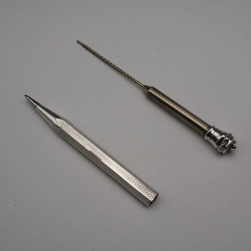 British vintage Lifelong sterling silver hexagonal small propelling pencil