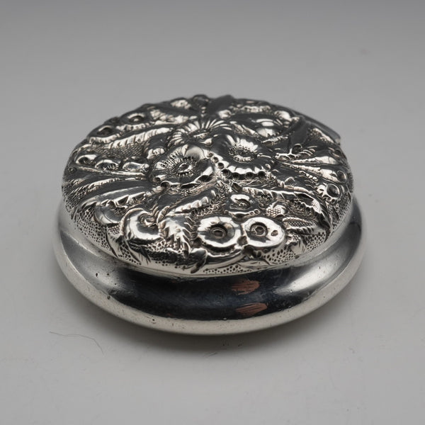 1893年頃 米国アンティーク 純銀製 小物入れ ピルケース 25g S Kirk&Son