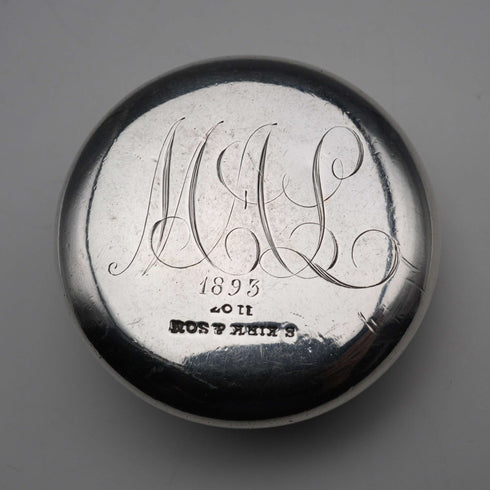 約1893年 美國古董 純銀飾品盒/藥盒 25克 S Kirk&Son