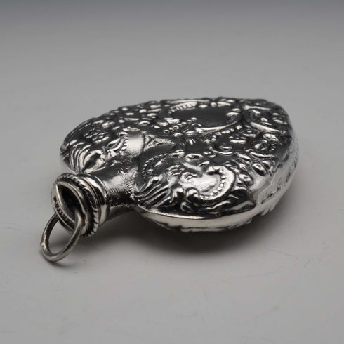 Vintage Sterling Silver Heart-Shaped Perfume Bottle