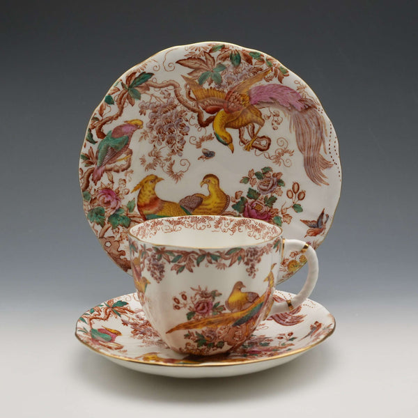 c. 1947 Vintage Royal Crown Derby "Old Aylesbury" Teacup Trio ③