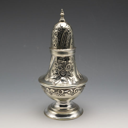 Circa 1900 British Antique Silver-Plated Sugar Shaker, John Sanderson
