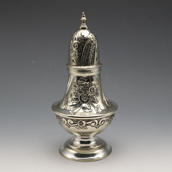 約1900年 英國古董鍍銀糖粉罐 John Sanderson
