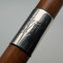 1914 British Antique Thunk Shaft Sterling Silver-Mounted Large-Curved Handle Walking Stick Cane 93 cm