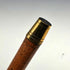 1914 British Antique Thunk Shaft Sterling Silver-Mounted Large-Curved Handle Walking Stick Cane 93 cm