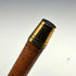 1914 British Antique Thunk Shaft Sterling Silver-Mounted Large-Curved Handle Walking Stick Cane 93 cm