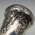 1922 British Antique Black Shaft Sterling Silver Rondelle Handle Walking Stick Cane 91cm