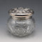 Circa 1900 American Antique Sterling Silver Lidded Cut Glass Jar Wilcox & Evertsen